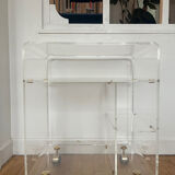 Rolling dessert trolley Plexiglas David Lange