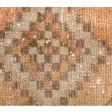 3'6x12'6 Orange Brown Vintage Turkish Hand-Knotted Runner Rug 110x385