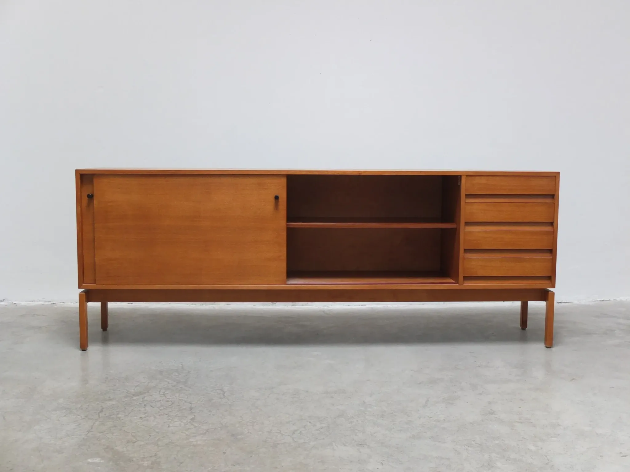 Walnut 'Abstracta' sideboard by Jos De Mey for Van Den Berghe-Pauvers, 1960s