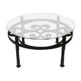 Wrought iron coffee table