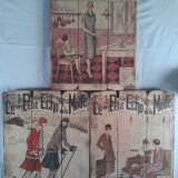 Set of 3 wooden panels le petit echo de la mode old revue