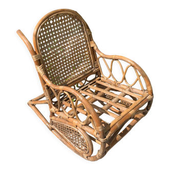 Rocking-chair rotin cannage