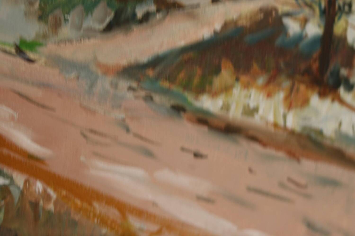 Huile sur toile suédoise – “Paysage” par Budde Nielsen – Signée et encadrée