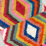 Moroccan Berber rug Boujaad with multicolored diamonds 336x82cm