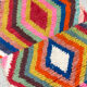 Moroccan Berber rug Boujaad with multicolored diamonds 336x82cm