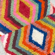Moroccan Berber rug Boujaad with multicolored diamonds 336x82cm