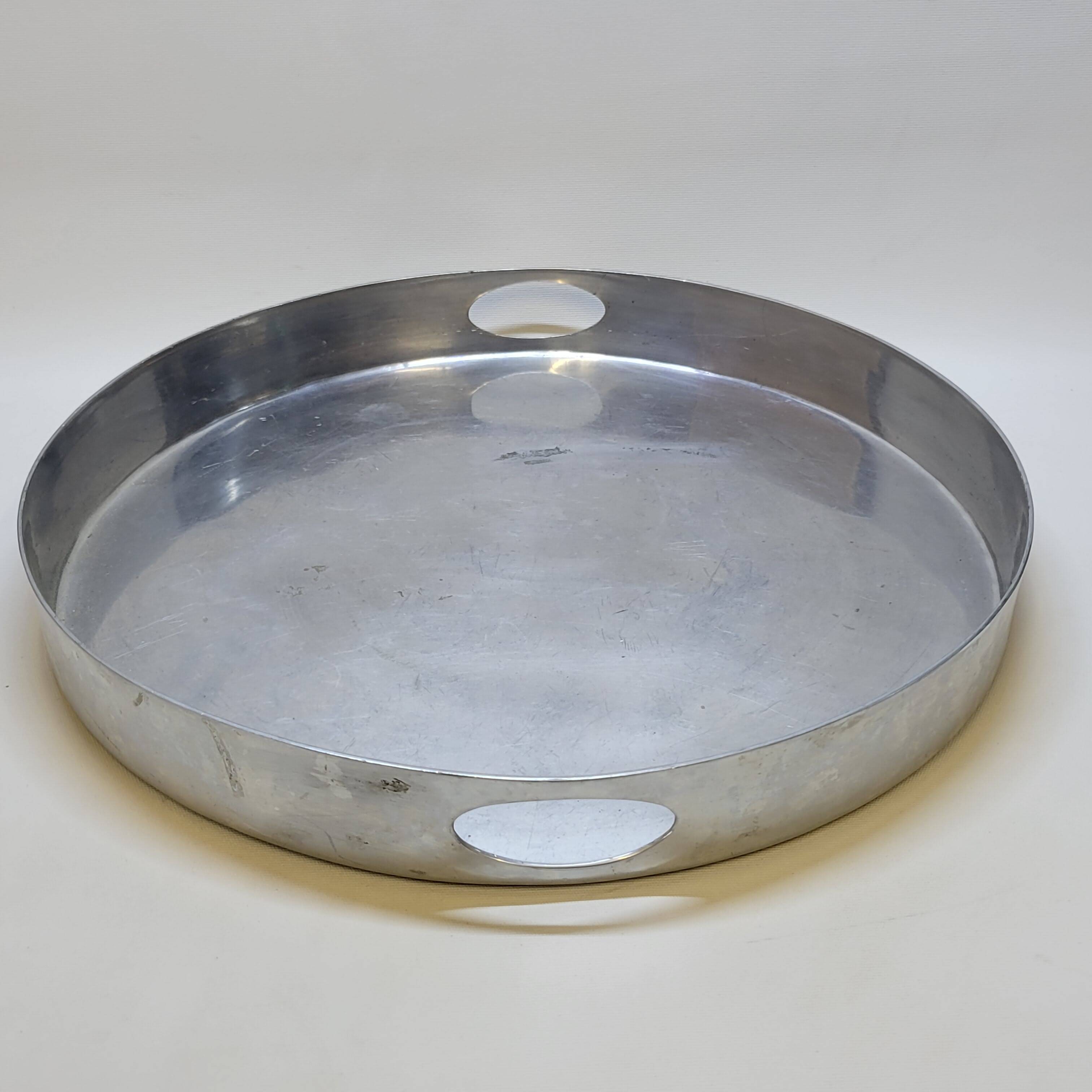 Large Vintage Aluminum Serving Tray