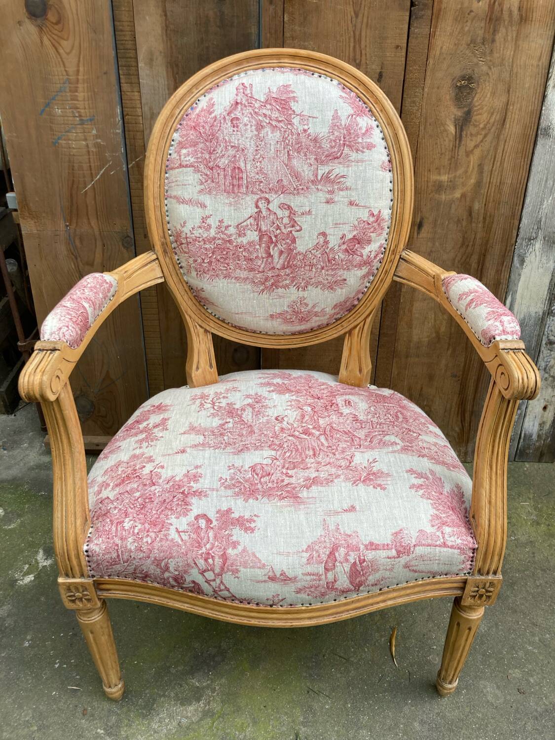 Louis XVI medallion armchair