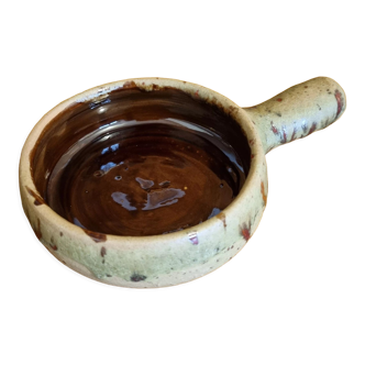Brutalist vintage stoneware poelon Campo Piano Orezza Corsica