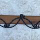 1950s metal and wood coat rack