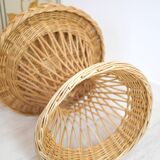 Table d'appoint vintage en osier