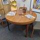 Vintage Scandinavian table with double butterfly extension.