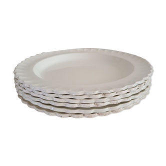 6 plates pipe earth with scalloped edge