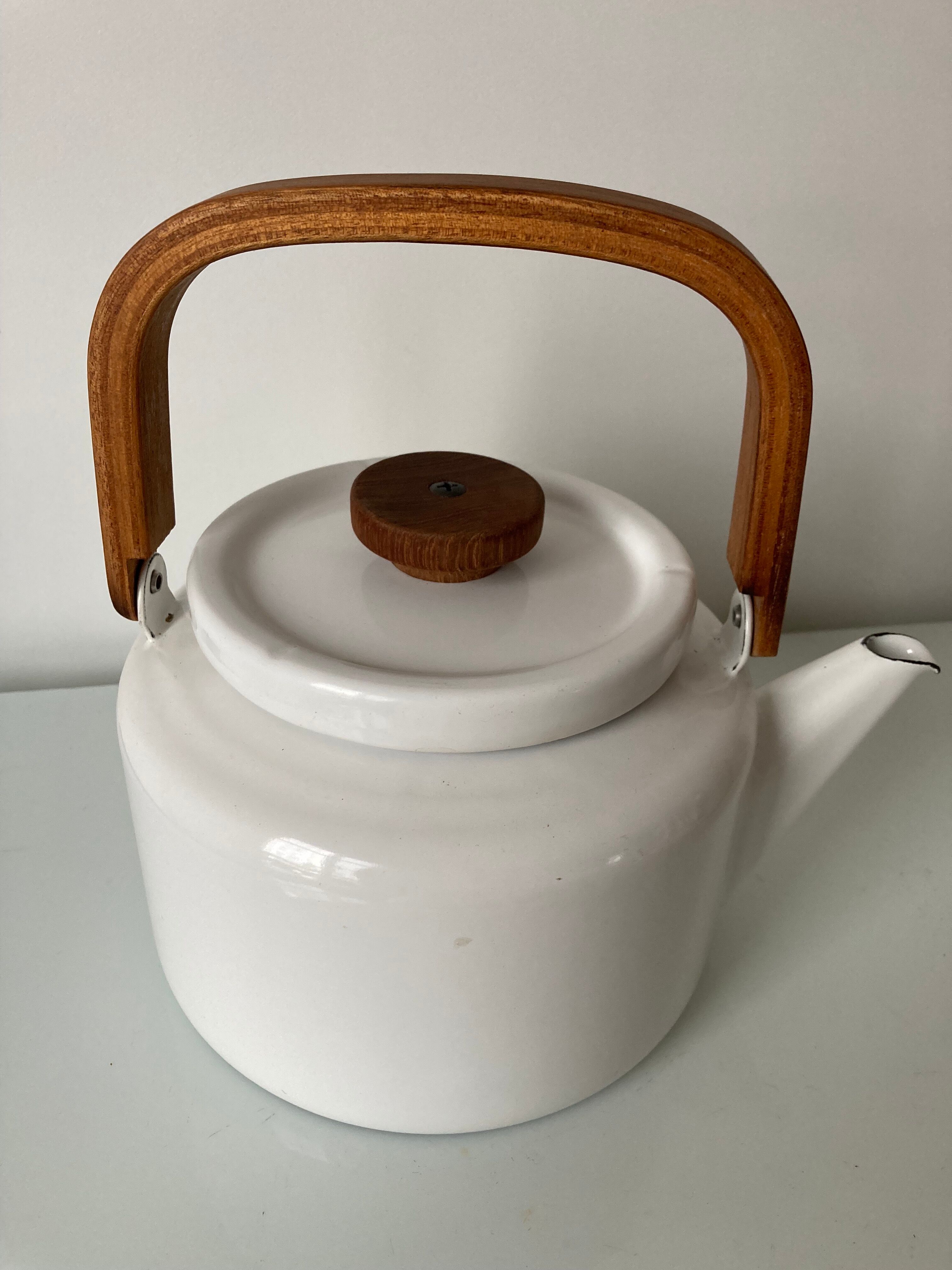 Scandinavian enamelled kettle