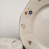 Assiettes plates, Digoin Sarreguemines, modèle Falaise