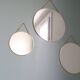 3 round gold metal mirrors, diameter 35, 30 and 20 cm