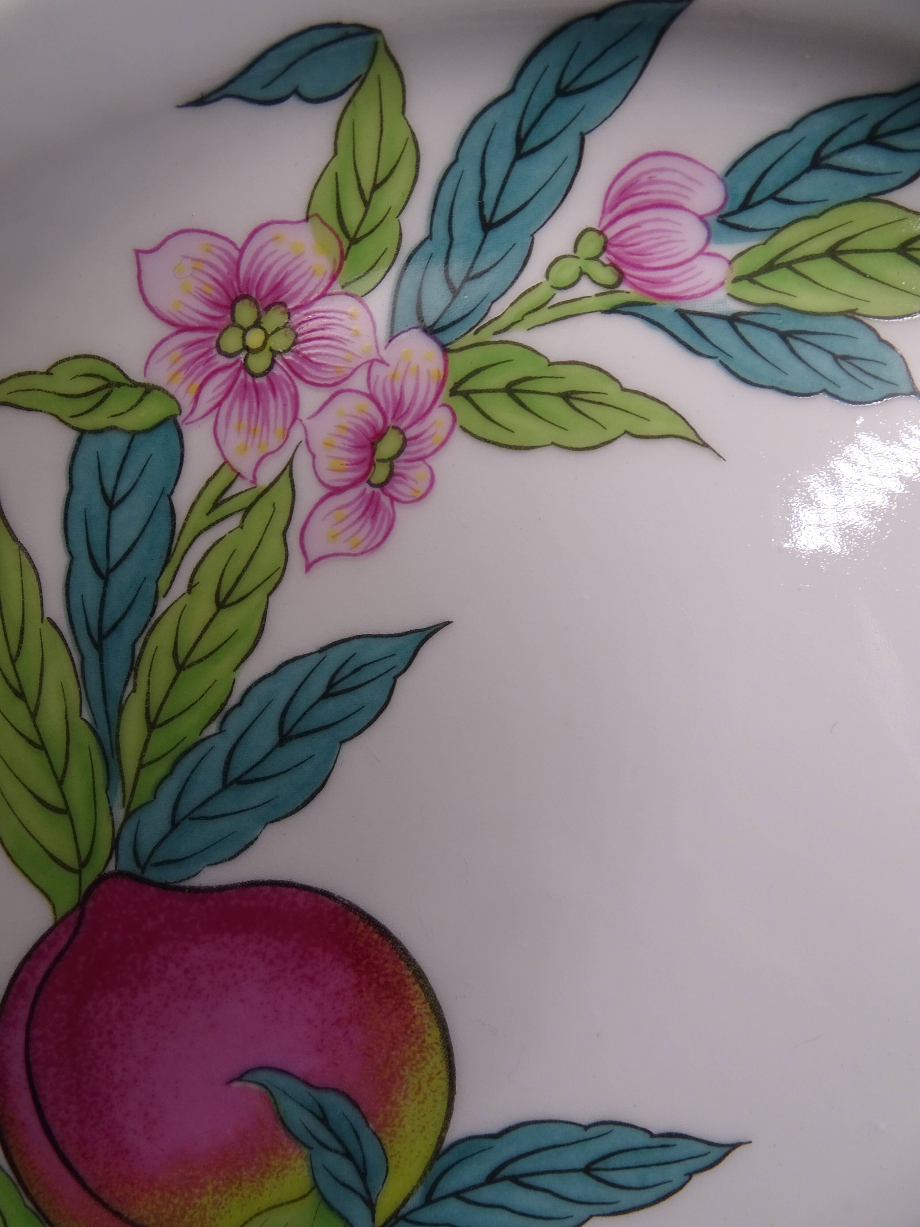 Lot of 6 porcelain bread plates from Paris décor Abondance - Perfect condition