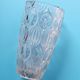 Vintage Clear Heavy Glass Vase by Rudolfova Huť / Czech Republic / 1960s