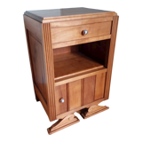 Art deco wooden bedside table