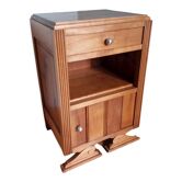 Art deco wooden bedside table