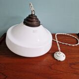 Art Deco Philips suspension in white opaline, Phililite series, 1930.