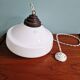 Art Deco Philips suspension in white opaline, Phililite series, 1930.