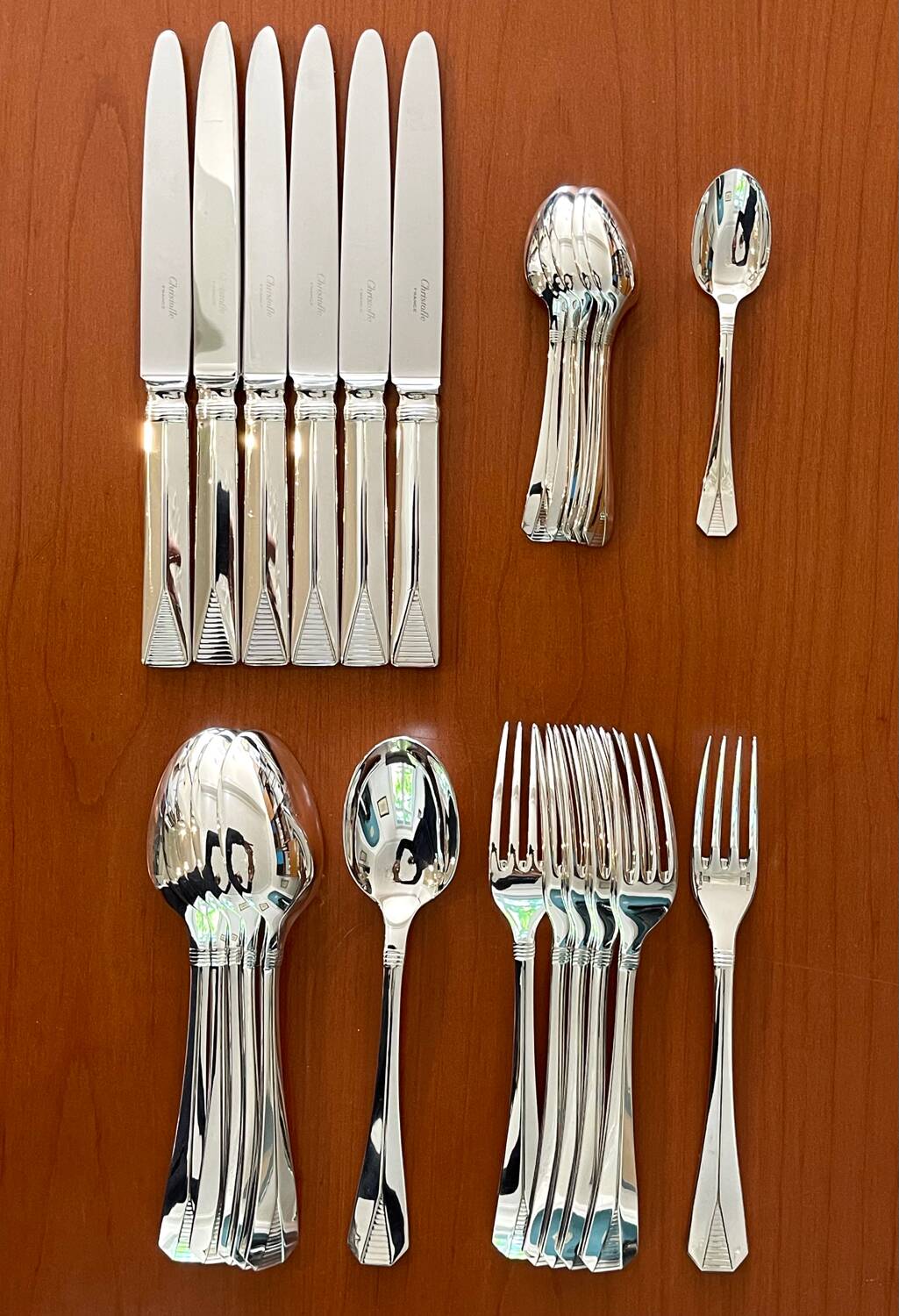 Christofle Atlantide, 24-piece cutlery set, excellent condition