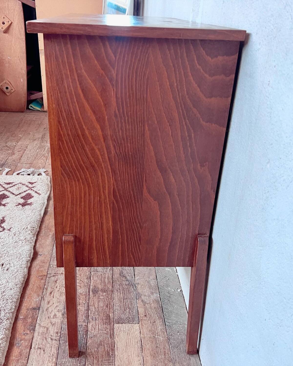 Vintage high sideboard with compass feet