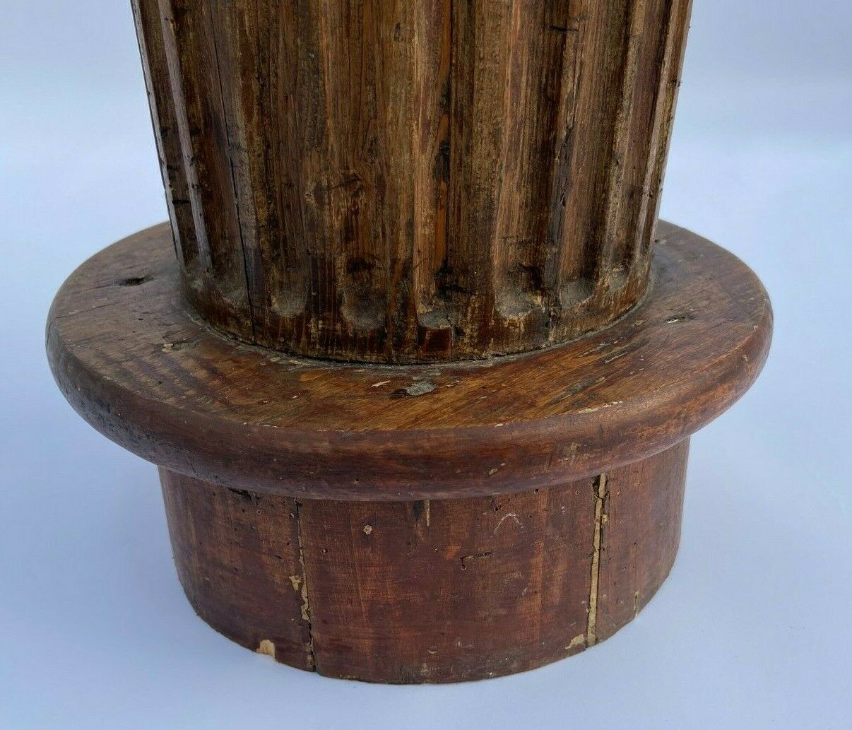 Louis XVI style column cannelee wooden pearl for sculpture