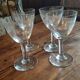 Set of chiseled stemmed glasses