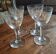 Set of chiseled stemmed glasses