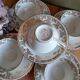 Ensemble service à café 5 tasses et sous tasses Porcelaine de Luxe ADP France