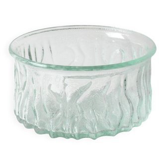 Pressed Glass Fruit Bowl: Large Bohemian Glass Union Centerpiece / 1970s