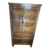 Blond mahogany veneered chiffonier 20th