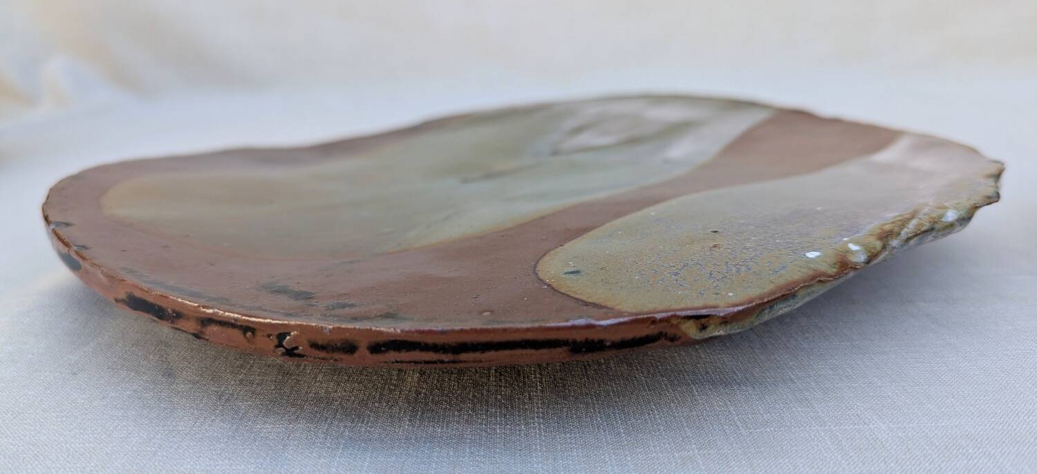 Georges Sybesma three stoneware ceramic dishes circa 1990/2000