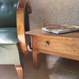 Walnut and oak coffee table.