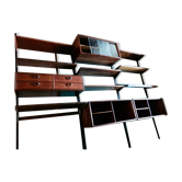 Rosewood bookcase with shelving and box system. Kai Kristensen, Denmark 1960