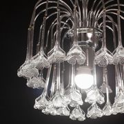 Set of 2 Julia Roberts, Vintage White Murano Chandelier, 1980s