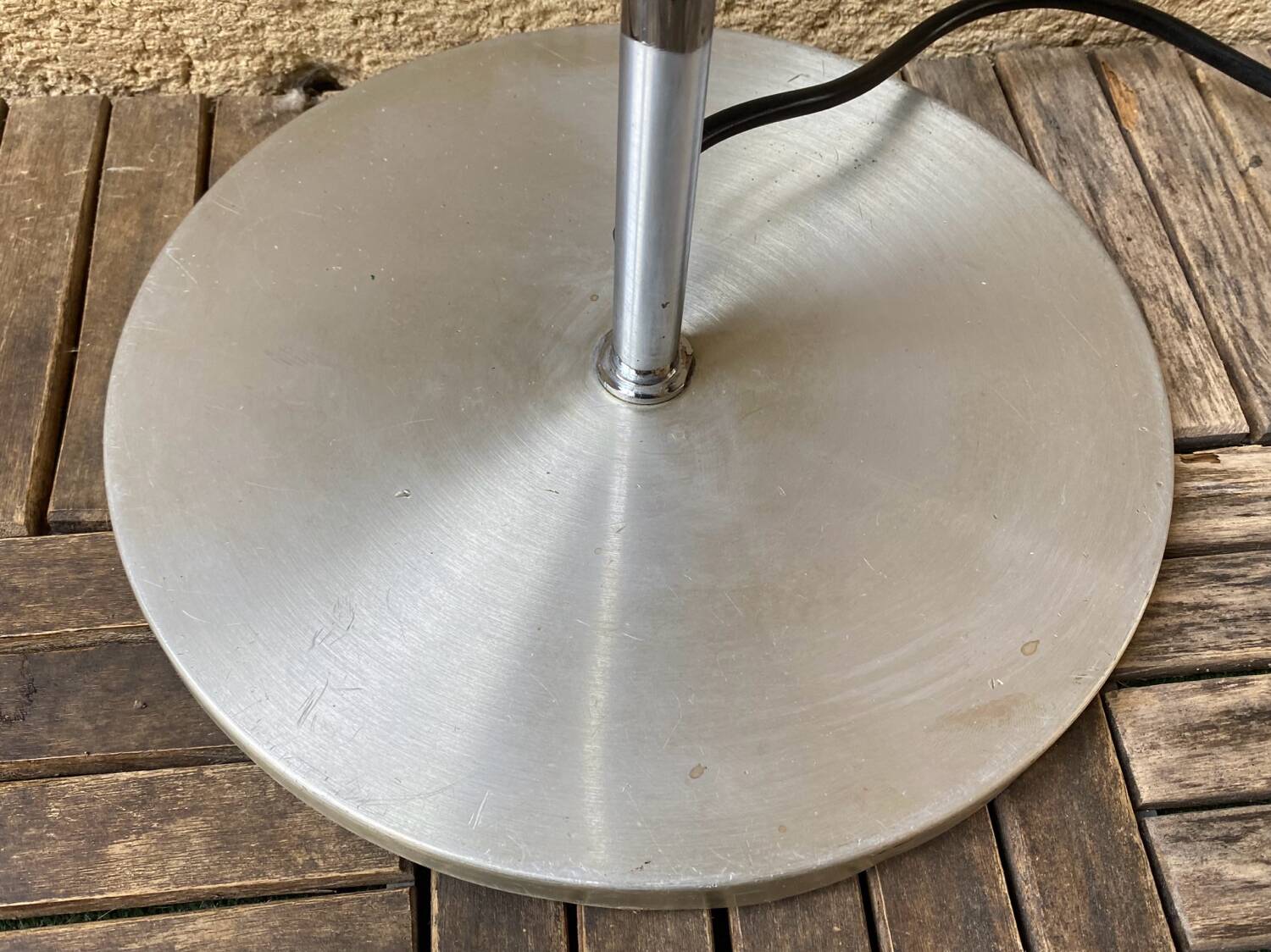 Lampe lampadaire liseuse Delmas vintage années 70 chrome & alu