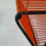 Porte vinyle métal et scoubidou années 60/70