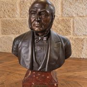Bust of Jean-Baptiste Dujardin in bronze – Signed Parmer Fecit – 1889