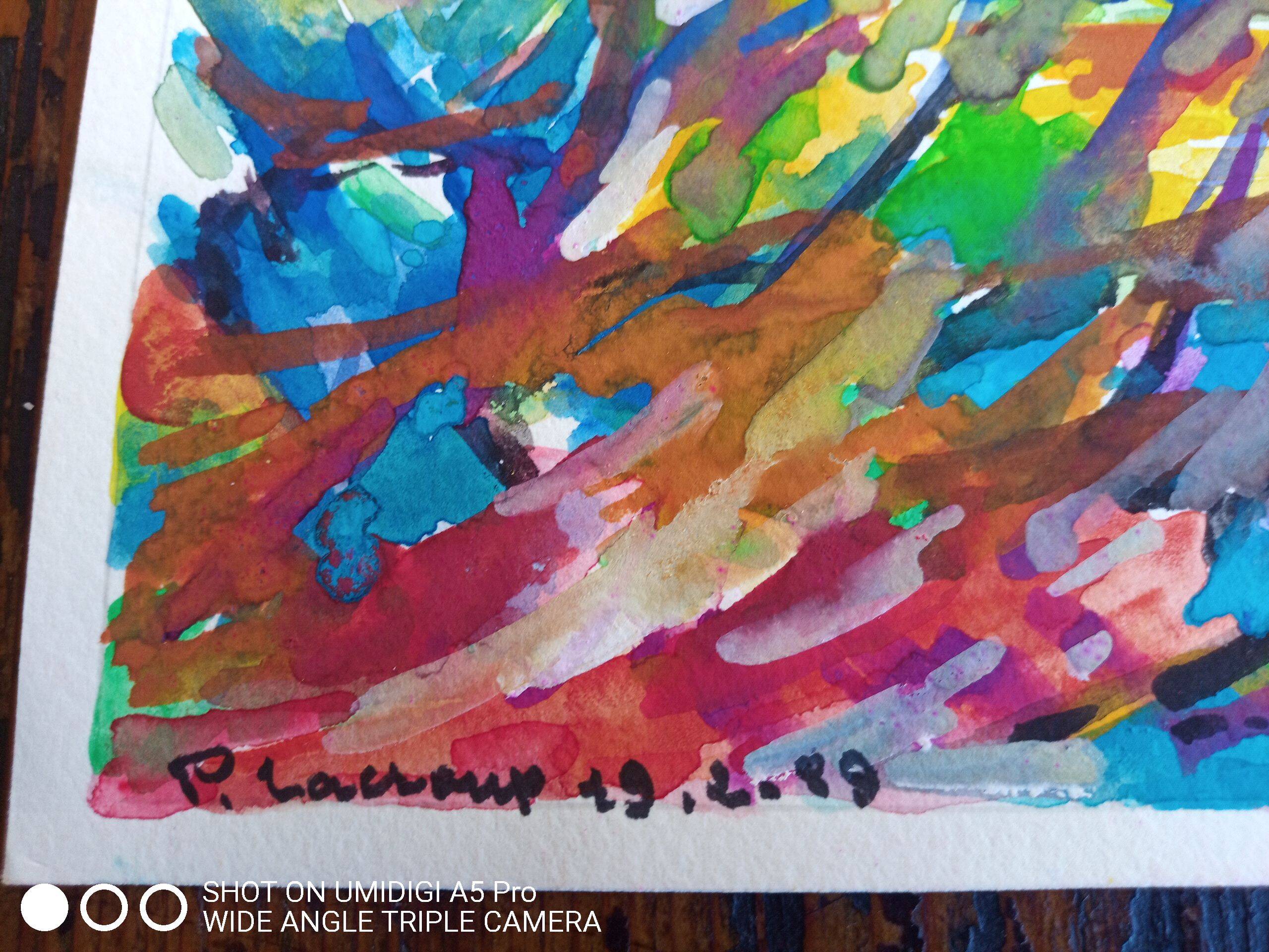 Pierre Lacroux (1909-1993) Gouache on paper 24 x 32 cm - from 1989 - (316)