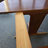 Extendable teak round table – vintage Scandinavian design – Ø120 cm + 2 extensions