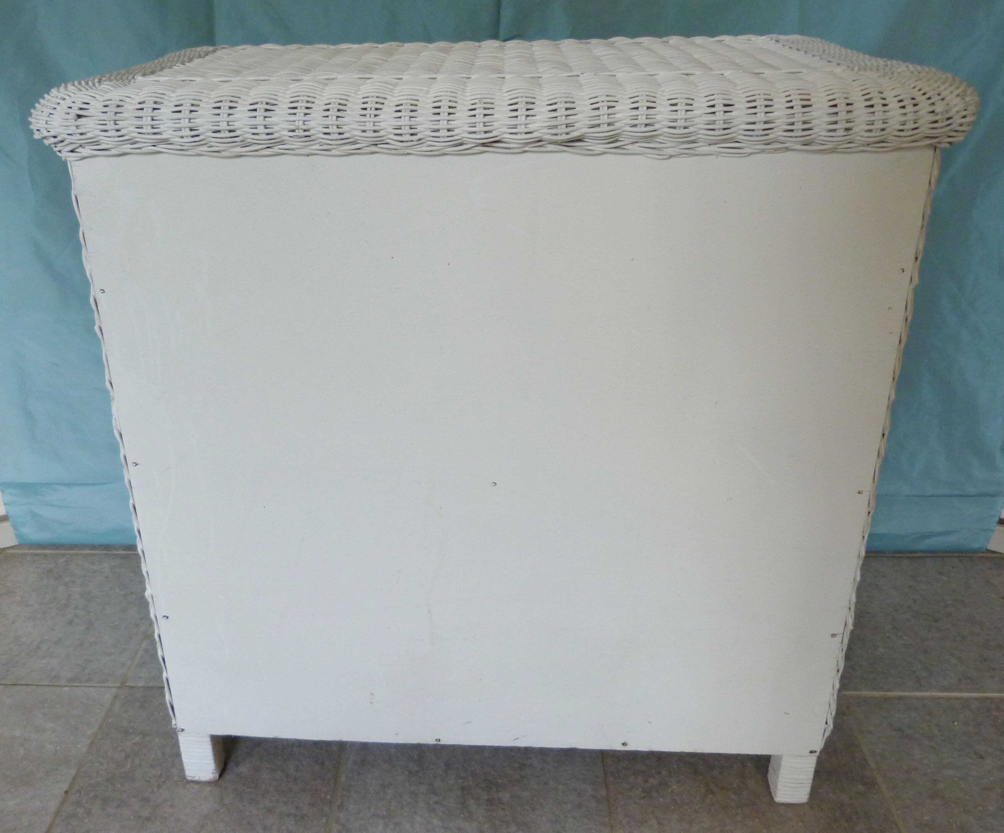 Old rattan chest of drawers