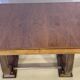 Dining room table Art Deco period in Walnut, base Lyre