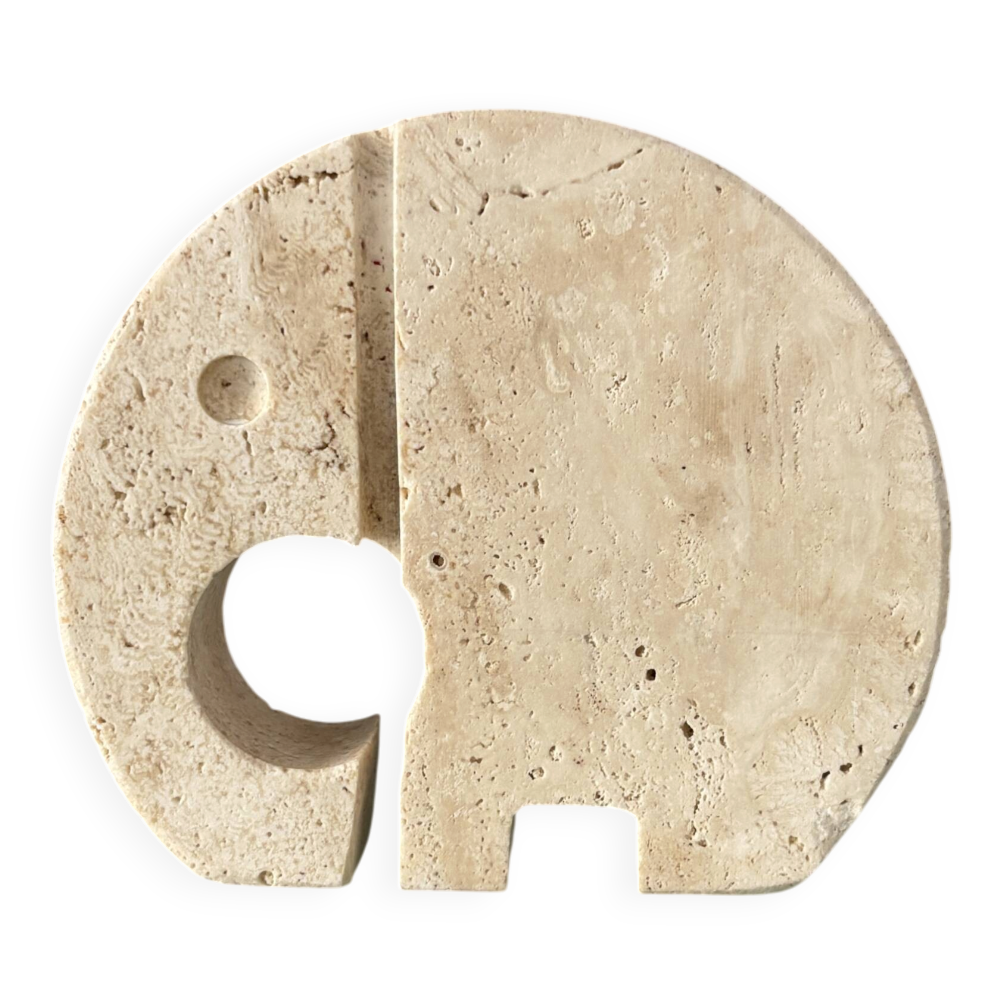 Fratelli Mannelli Travertine Elephant Sculpture / Letter Holder