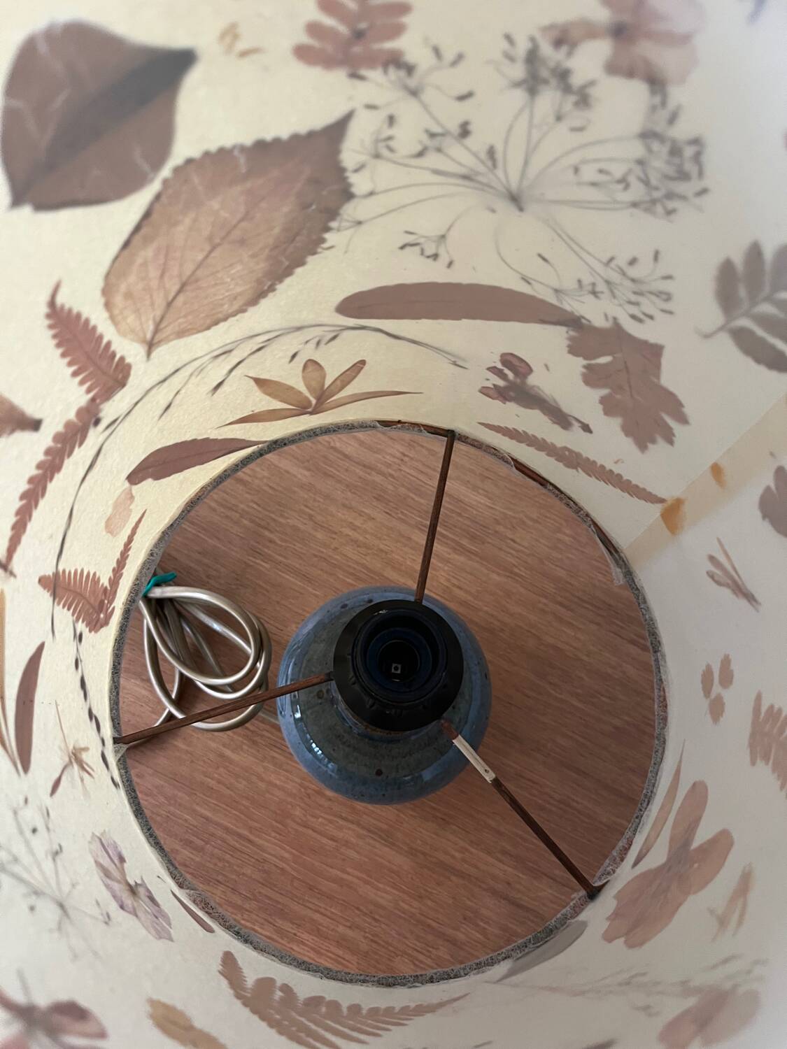 Lampe années 60 pied grès émaillé