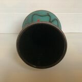 Matte green beige vase Germany