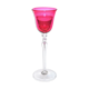 Lined blown crystal stemmed glass