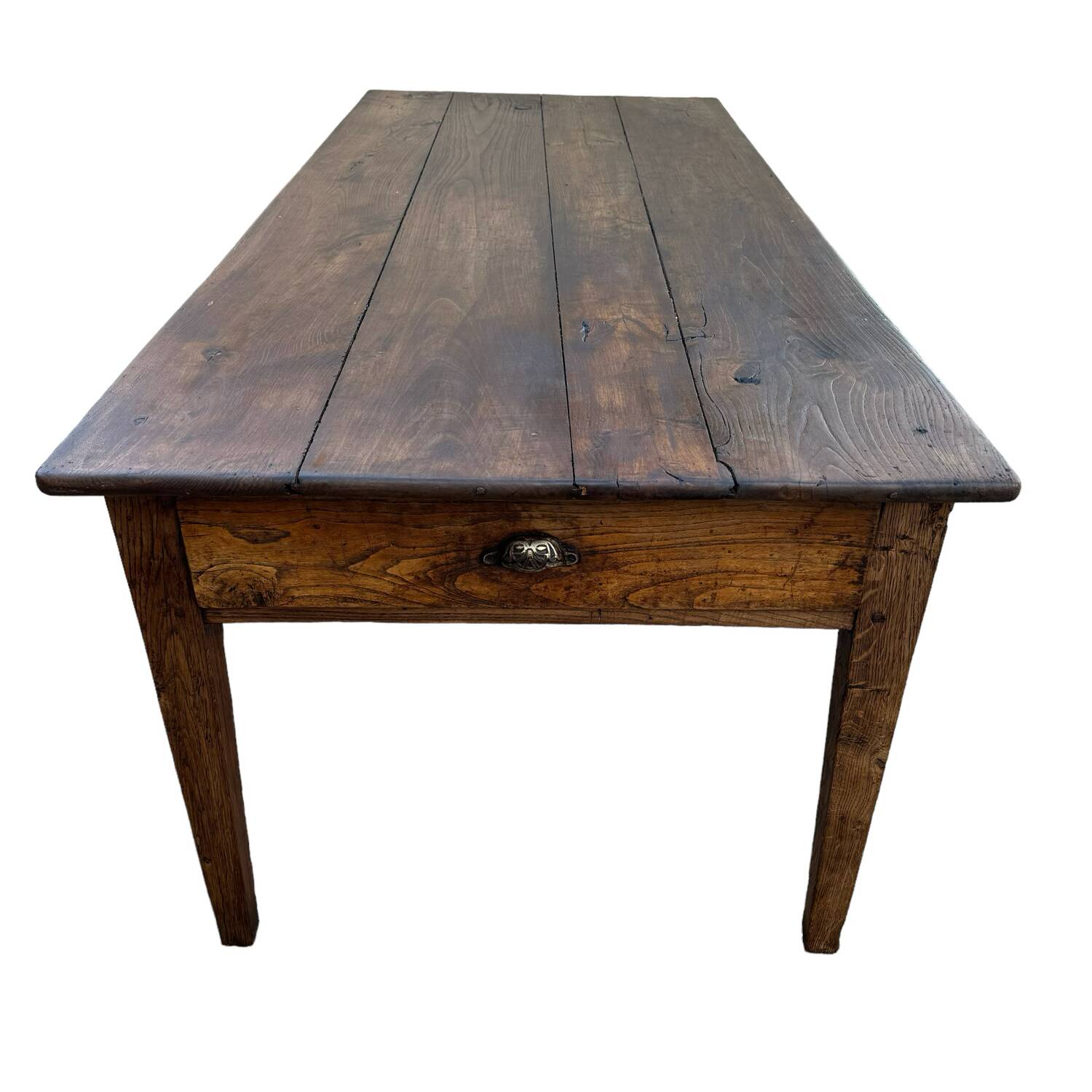 Oak farm table with 2 drawers 19'S